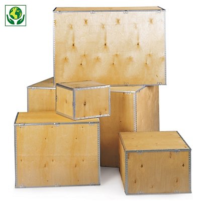 Caixa de madeira contraplacada 118x98x78 cm - 1