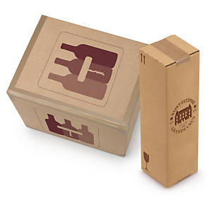 Caixa para garrafas de 75 cl com proteção interior personalizada Caixa para garrafas de 75 cl com proteção interior personalizada