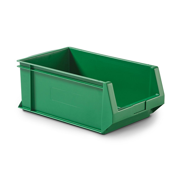 Caixa stock de plástico empilhável verde 500 x 310 x 200mm - 1