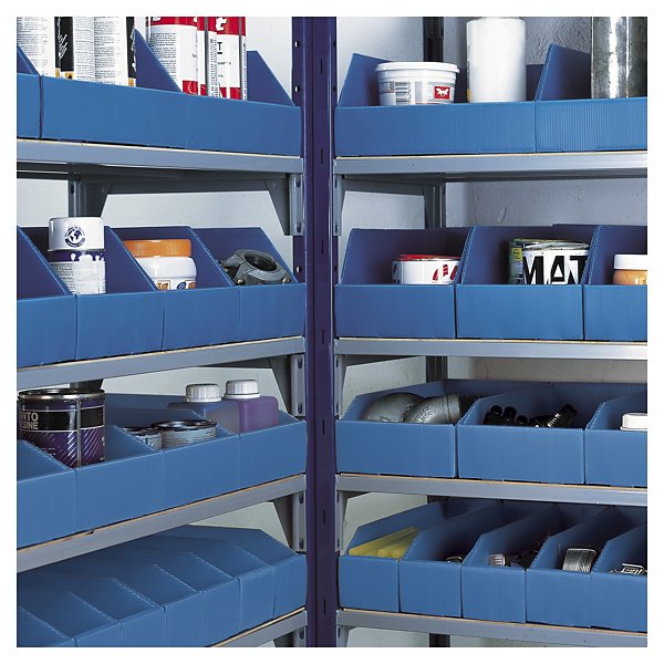 Caixa de stock de polipropileno alveolar azul 380 x 300 x 155mm - 4