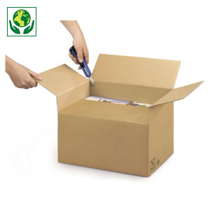 Caja de cartón canal doble adaptable en altura formato A4