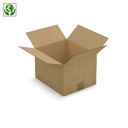 Caja de cartón canal simple 29,5x24,5x20cm RAJA® - 1