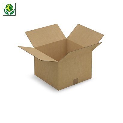 Caja de cartón canal simple 35x35x25cm RAJA® - 1