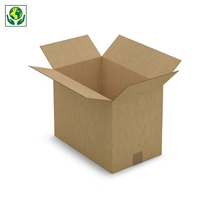 Caja de cartón canal simple 40x25x30cm RAJA® - 1