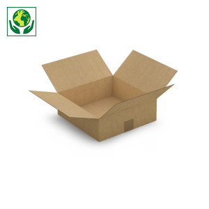 Caja de cartón canal simple plana 30x30x10cm RAJA®