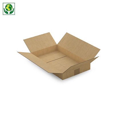 Caja de cartón canal simple plana 40x25x15cm RAJA® - 1