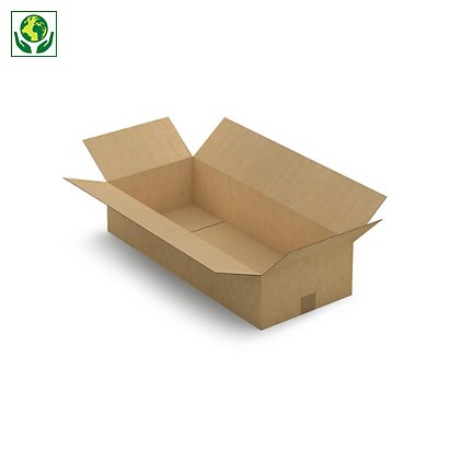Caja de cartón canal simple plana 70x30x15cm RAJA® - 1
