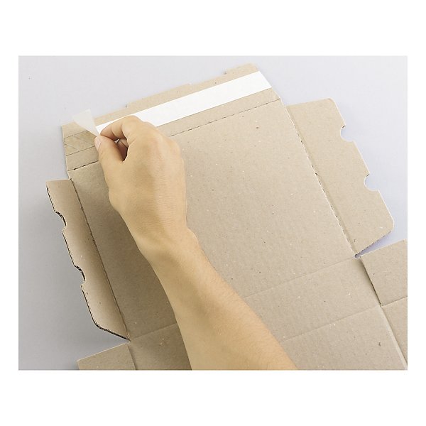 Caja de cartón extraplana con cierre adhesivo 35x25x2,5cm - 3