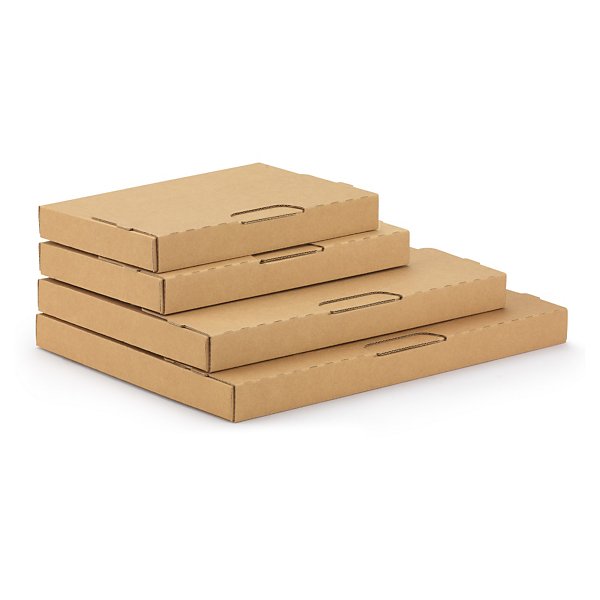 Caja de cartón extraplana con cierre adhesivo 35x25x2,5cm - 2