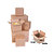 Caja embalaje canal simple 150 x 130 x 170 mm (largo x ancho x alto) marrón - 1