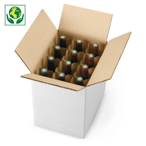 Caja para botellas con separadores