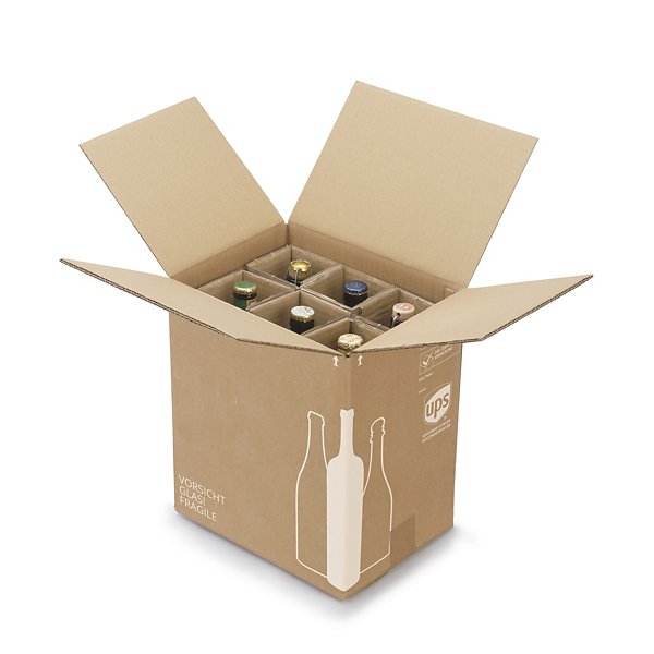 Caja para envío 6 botellas con celdas reforzadas - 3