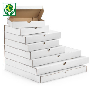 Caja postal blanca para productos planos 21,5x15,5x5cm RAJA®