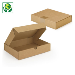 Caja postal marrón para productos planos 24x18x5cm RAJA®