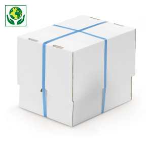 Caja telescópica reforzada blanca formato A5 RAJA®
