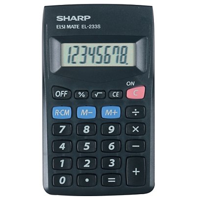Calculatrice de poche  Sharp EL 233SBBK - 1
