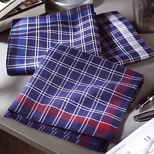 CALITEX Mouchoirs en tissu, coloris assortis marine, lot de 12 mouchoirs CALITEX Mouchoirs en tissu, coloris assortis marine, lot de 12 mouchoirs