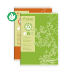 Calligraphe Cahier piqué Forever A4 21 x 29,7 cm - 70g - Papier recyclé & certifié - Grands carreaux Séyès - 96 pages Calligraphe Cahier piqué Forever A4 21 x 29,7 cm - 70g - Papier recyclé & certifié - Grands carreaux Séyès - 96 pages