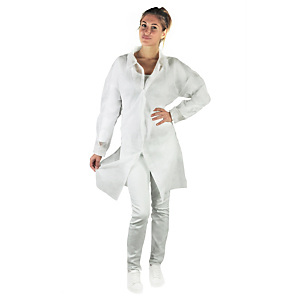 Camice monouso in TNT, Taglia XL, Bianco Camice monouso in TNT, Taglia XL, Bianco