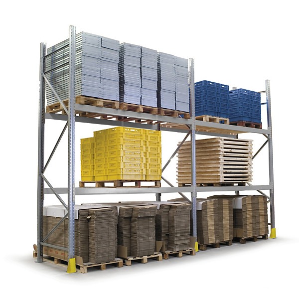 Campata aggiuntiva per scaffalatura modulabile porta pallet 3 ripiani 180 x 100 x 450 cm portata 1600 kg - 1