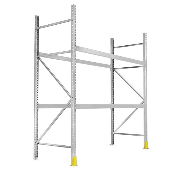 Campata iniziale per scaffalatura modulabile porta pallet 3 ripiani 270 x 100 x 390 cm portata 3000 kg - 3