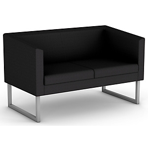 Canapé accueil Sten, 2 places -Tissu anthracite Canapé accueil Sten, 2 places -Tissu anthracite
