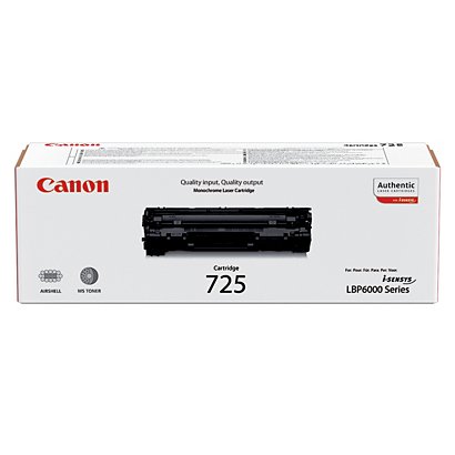Canon 725 BK Toner authentique 3484B002 - Noir - 1