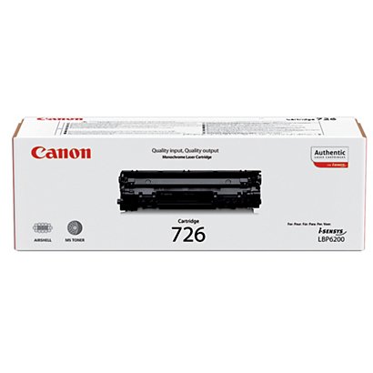 Canon 726 BK Toner authentique 3483B002 - Noir - 1