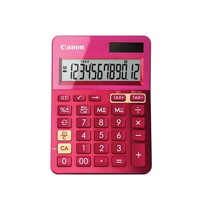 CANON Calcolatrice da tavolo LS-123K, 12 cifre, Metallic Pink - 1