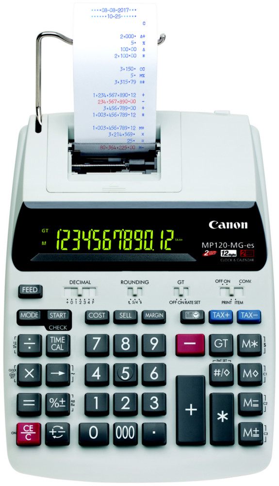 Canon Calculatrice comptable MP120-MG-es II - 12 chiffres - 2,01 lignes / sec