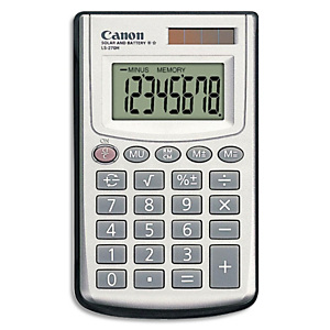CANON Calculatrice de poche LS-270H 8 chiffres, pile/solaire 5932A016 CANON Calculatrice de poche LS-270H 8 chiffres, pile/solaire 5932A016