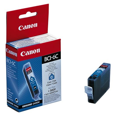 Canon Cartuccia inkjet BCI-6 C, 4706A002, Ciano, Pacco singolo
