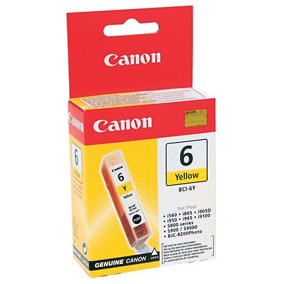 Canon Cartuccia inkjet BCI-6 Y, 4708A002, Giallo, Pacco singolo