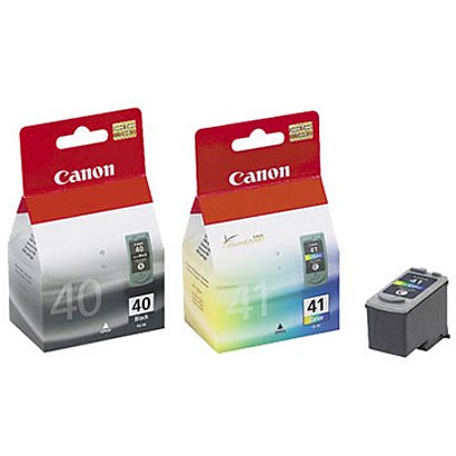 Canon Cartuccia inkjet PG-40 / CL-41, 0615B043, Inchiostro ChromaLife 100, Nero, Tricolore, Pacco da 2