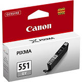 Canon Cartuccia inkjet PIXMA CLI-551 GY, 6512B001, Inchiostro ChromaLife 100+, Grigio, Pacco singolo Canon Cartuccia inkjet PIXMA CLI-551 GY, 6512B001, Inchiostro ChromaLife 100+, Grigio, Pacco singolo