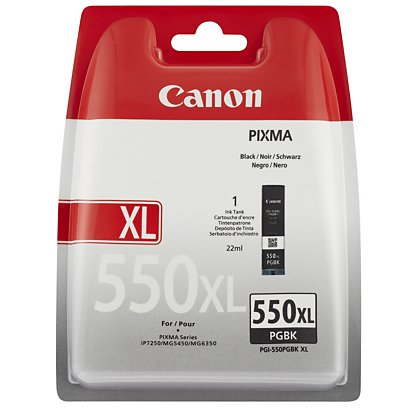 Canon Cartuccia inkjet PIXMA PGI-550XL BK, 6431B001, Inchiostro ChromaLife 100+, Nero, Pacco singolo Alta Capacità - 1