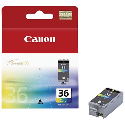 Canon CLI-36 Cartouche d'encre authentique 1511B001 - 3 couleurs - 1