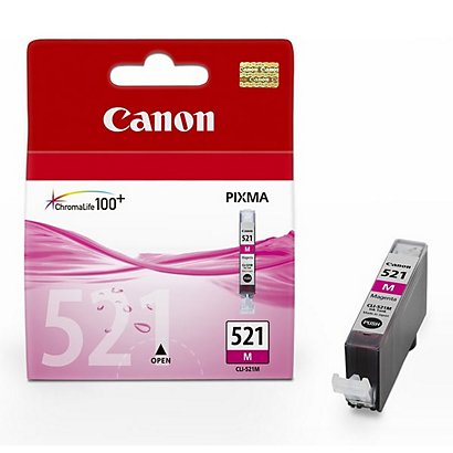 Canon CLI-521 M, 2935B001, Cartucho de Tinta, ChromaLife100+, PIXMA, Magenta