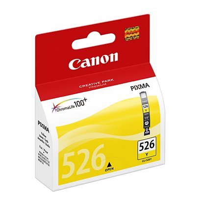 Canon CLI-526 Y, 4543B001, Cartucho de Tinta, ChromaLife100+, PIXMA, Amarillo - 1