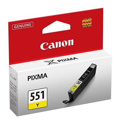 Canon CLI-551 Y, 6511B001, Cartucho de Tinta, ChromaLife100+, PIXMA, Amarillo - 1
