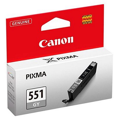 Canon CLI-551 GY, 6512B001, Cartucho de Tinta, ChromaLife100+, PIXMA, Gris - 1