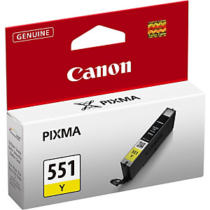 CANON CLI-551 Inktcartridge Single Pack, 6511B001, geel
