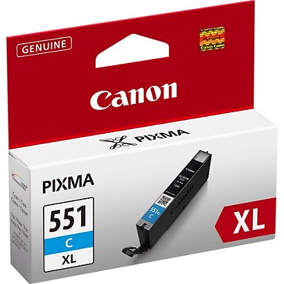 Canon CLI-551 XL C, 6444B001, Cartucho de Tinta, ChromaLife100+, PIXMA, Cian - 1