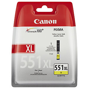 Canon CLI-551XL Cartouche d'encre authentique grande capacité 6446B001 - Jaune