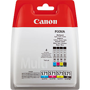 Canon CLI-571 Multipack, Encre à pigments, 4 pièce(s), Multi pack 0386C005