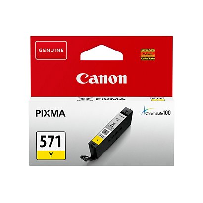 Canon CLI-571Y (0388C001) Cartuccia inkjet Giallo Confezione singola Rendimento standard