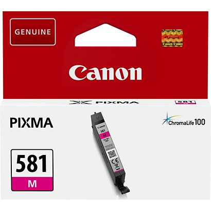 Canon CLI-581 M, 2104C001, Cartucho de Tinta, ChromaLife100+, PIXMA, Magenta