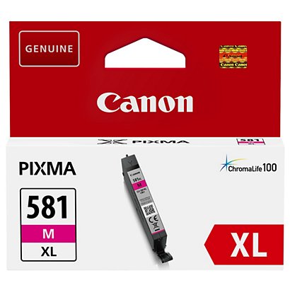Canon CLI-581 XL M, 1996C001, Cartucho de Tinta, ChromaLife100+, PIXMA, Magenta, Alta capacidad - 1