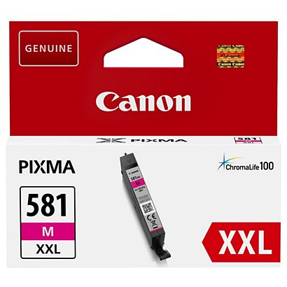 Canon CLI-581 XXL M, 1996C001, Cartucho de Tinta, ChromaLife100+, PIXMA, Magenta, Alta capacidad