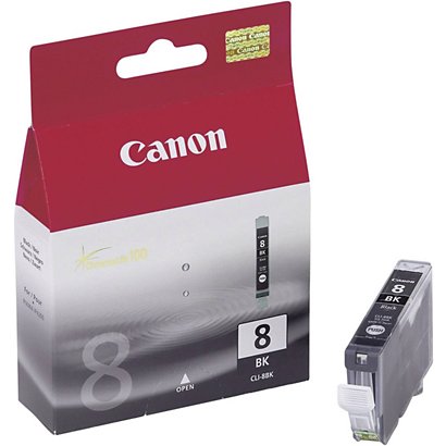 Canon CLI-8 BK, 0620B001, Cartucho de Tinta, ChromaLife100, Negro - 1